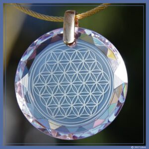 Medallón Diamante Flor de la Vida - Doble Circonia