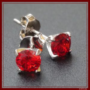 Pendiente de Diamante Rojo Rubí